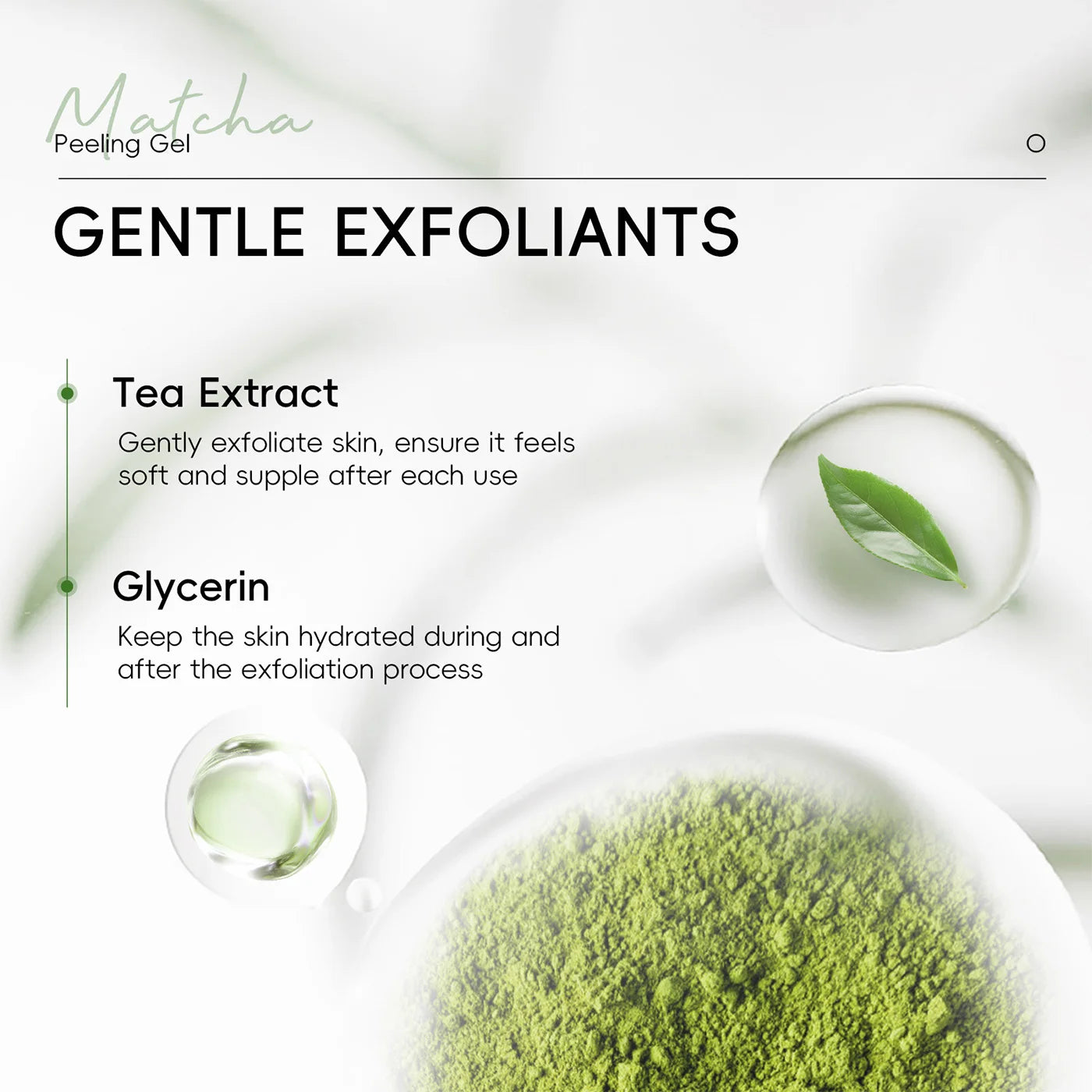 Bloomé Matcha – Gel Exfoliante Facial Suave | Glamavi