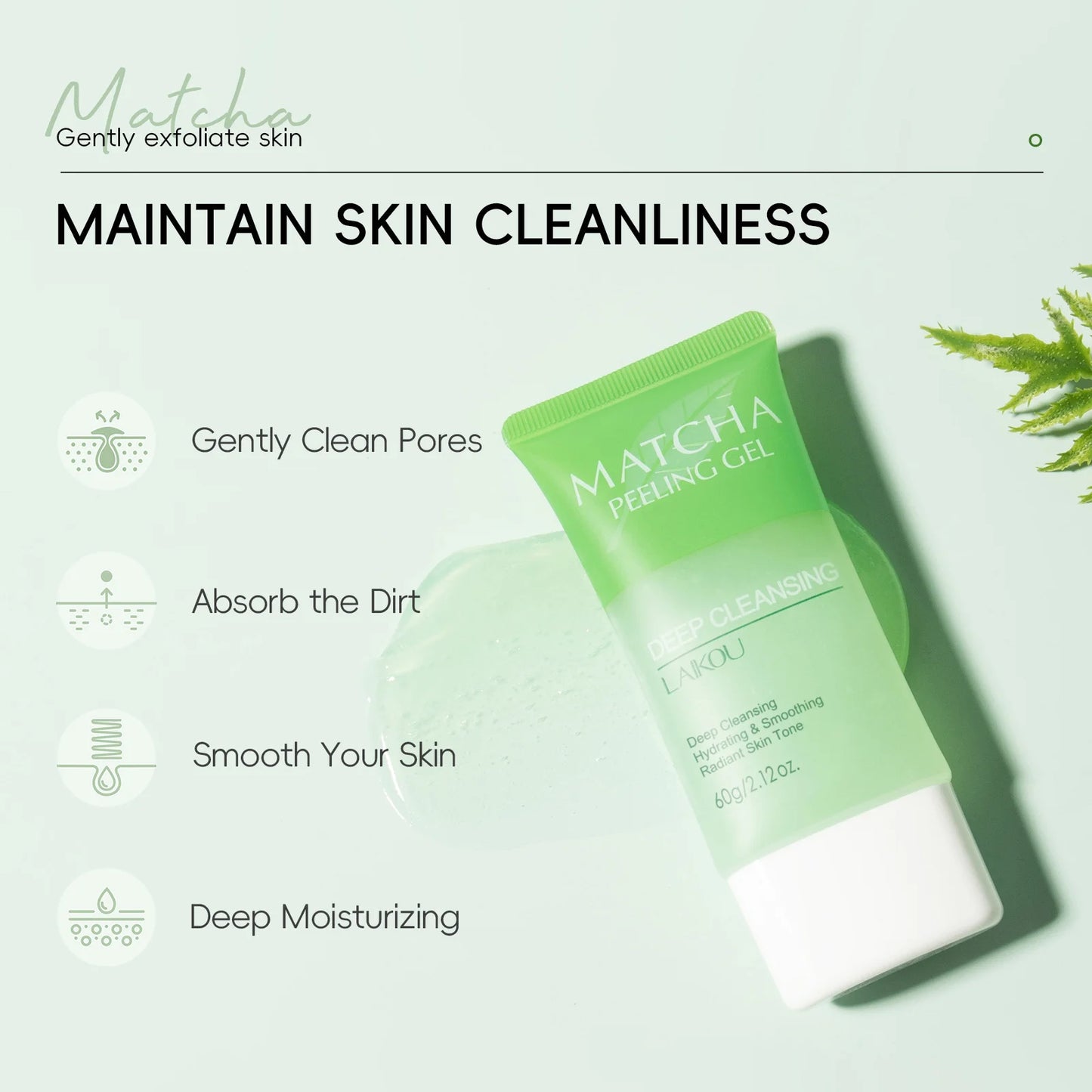 Bloomé Matcha – Gel Exfoliante Facial Suave | Glamavi